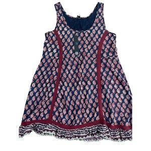NWT House of Harlow 1960 sleeveless paisley print shift tunic dress Small